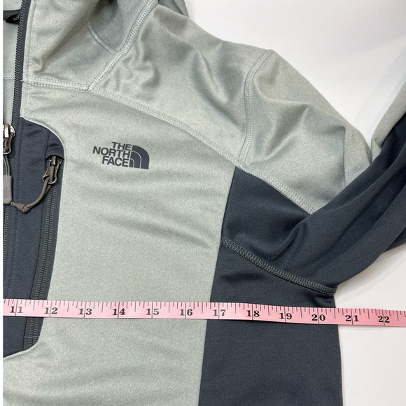North Face Hoodie Jacket Men's Medium Gray Full-Zip Long Sleeve Zipper Pocket - Picture 6 of 6